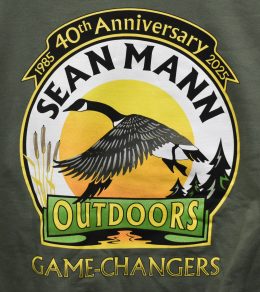 Sean Mann Outdoors Logo Full Color Hoodie "40th Anniversary"- Olive Green